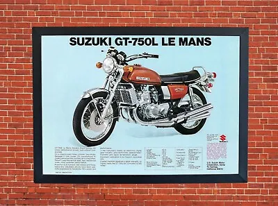 Suzuki GT750L Le Mans Motorcycle A3 Size Poster Print On Photographic Paper • £9.99