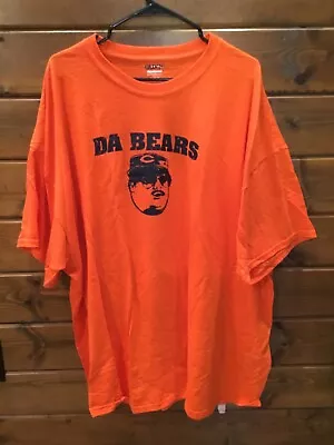 Chicago Bears Mike Ditka “DA BEARS” Orange Gildan DryBlend T-Shirt 4XL EUC • $24.99