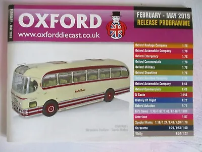 £1.20 • Buy OXFORD DIECAST CATALOGUE ~ RELEASE PROGRAMME  Feb 2019 - May 2019
