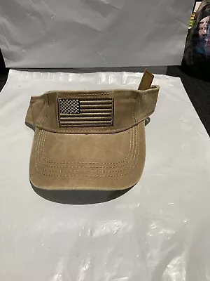 Men American Flag Visor USA Flag Golf Visor Brown Tan Uni-Sex Patriotic • $12.50