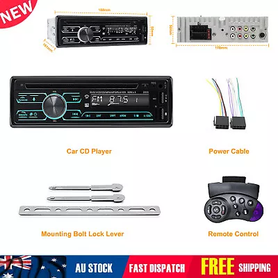 Single Car Stereo 1 Din In-dash Fm Radio Stereo Cd Dvd Player Usb Aux Bluetooth • $79.78