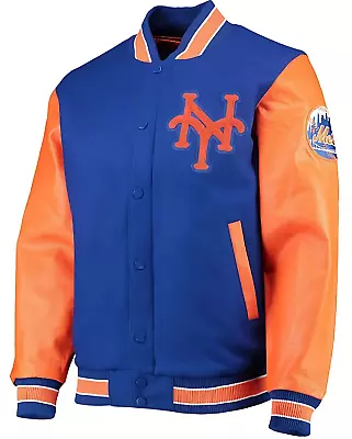 Letterman  New York Mets Varsity Jacket Blue And Orange • $109