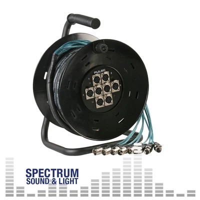 £84.75 • Buy Pulse Audio Multicore 8/0 XLR 25M. On Reel [DP30176] Stage Box Snake On Drum Mul