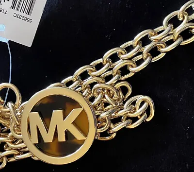 NWT Michael Kors Gold Tone Metal Chain Style Waist Belt L/XL • $34.97