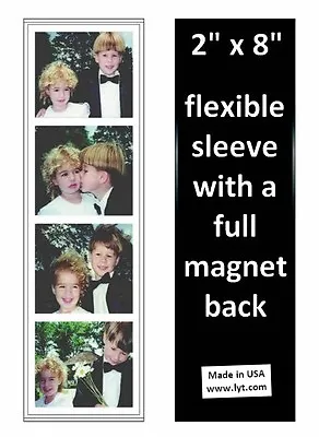 200 Magnetic Photo Booth Frames 2x8 Full Magnet Back White/black Free Ship • $109.50