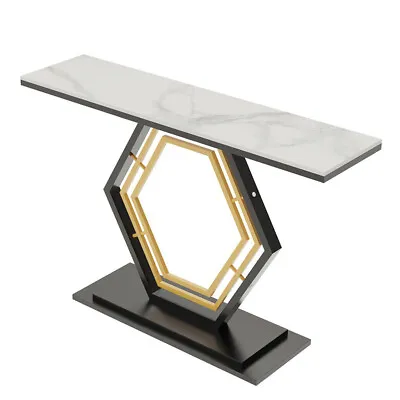 Modern Luxury Marble Entry Console Table Hall Display Stand Livingroom Sofa Tabl • $189.95