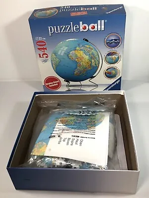  Ravensburger 3D Puzzle Ball World Globe 540 Pieces W/Stand New • $33.96