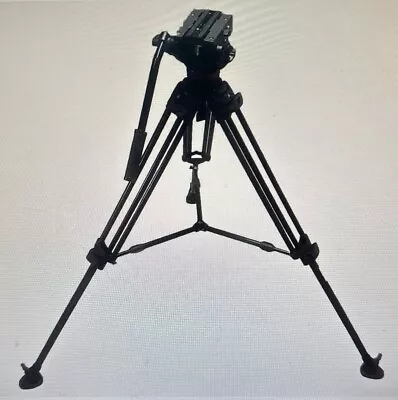 Manfrotto MVH502A Fluid Head Tripod W/2 Stage 546B Aluminum Legs Spreader -GOOD • $324.99