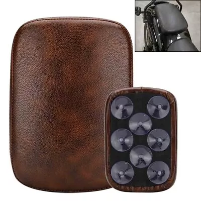 Brown Motorcycle Pillion Rear Passenger Seat Pad 8 Suction Cup Fits Harley Dyna • $16.99