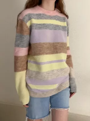 Acne Studios Multicolor Stripe Mohair Sweater (S/M) • $50