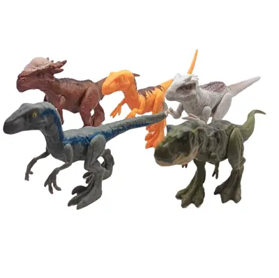 Set X5 Jurassic World Dinosaur Escape Velociraptor Stiggy Rex Figure Toy Bundle • $19.35