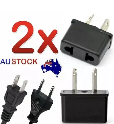 $4.50 • Buy 2x USA US EU JAPAN ASIA To AU Australia Plug AC Power Adapter Travel Adaptor