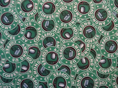 Among US Fabric Starbucks Coffee Video Game  Cotton Fabric 59 Inch Width • $8.59