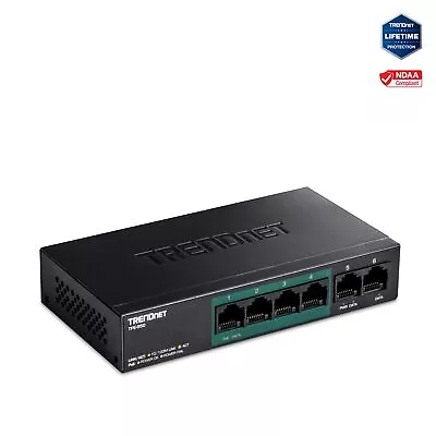 TRENDnet TPE-S50 6-Port Fast Ethernet PoE+ Switch • $39.99