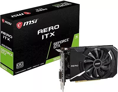 MSI GeForce GTX VD6936 1650 AERO ITX 4G OC Graphics Board • $165.34