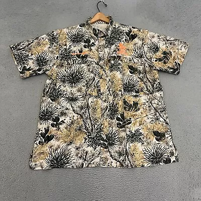 GameGuard Shirt Mens Size 2XL Desert Camo Short Sleeve Button Up *Read • $16.99