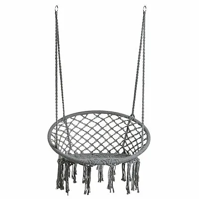 £28.99 • Buy Hanging Macrame Hammock Chair Cotton Woven Rope Indoor Outdoor Swing Chair Seat