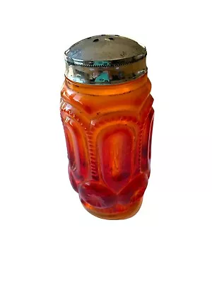 Single Vintage LE Smith Moon And Stars Flame Red Glass Salt/ Pepper Shaker (1) • $18.99