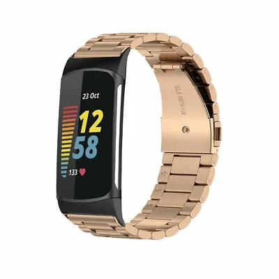 For Fitbit Charge 5 Stainless Steel/Leather/Nylon/Silicone Band Strap Bracelet • $20.78