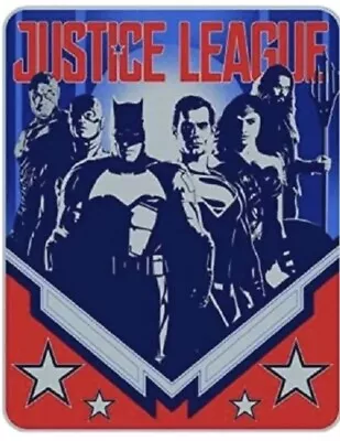 DC The Justice League Plush Throw Blanket 40 X 50  Batman Superman Aquaman Flash • $8.99