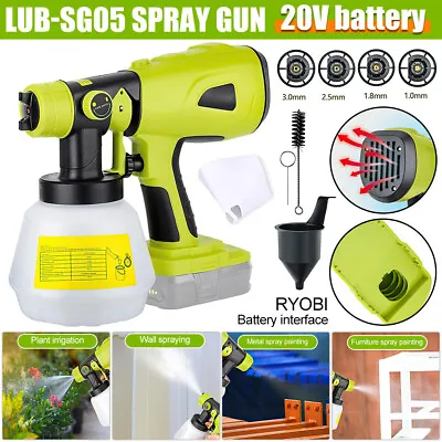 For Ryobi Spray Gun Cordless Fence Wall Paint Sprayer Electric Auto Airbrush • £39.99