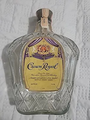 1970 Vintage Collector Bottle- Seagrams Crown Royal With Tax Stamp  Empty! • $21.99