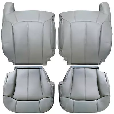 For 1999-2002 Chevy Silverado Tahoe Suburban Leather Seat Covers Pewter Gray • $91.99