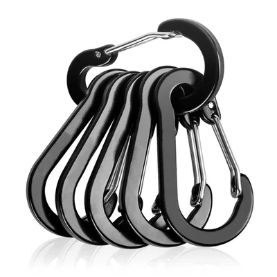 £3.95 • Buy 6pcs Outdoor Camping Carabiner Quick Hanging Buckle Climbing Survival Equipment