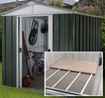 6x5 METAL GARDEN SHED FLOOR FRAME YARDMASTER SHEDS 6ft X 5ft APEX STEEL STORAGE • £349.94