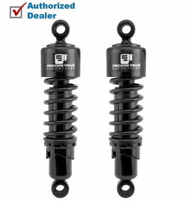 Progressive 13  Black 412 Shocks Heavy Duty Pair 2006-2018 Harley Touring FLHT • $344.95