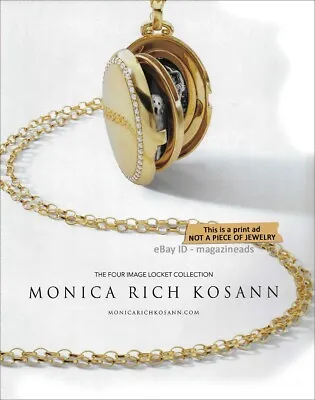 $3.00 PRINT AD - MONICA RICH KOSANN Fine Jewelry 2023 Four Image Locket 1-Page • $3