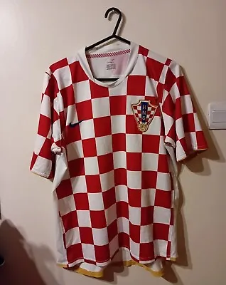 Croatia International Football Shirt Season 2006-08 Nike Classic Size Large Rare • £25