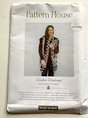 Sewing Pattern - Woolen Waistcoat - Pattern House - New - Uncut - FREEPOST • £5