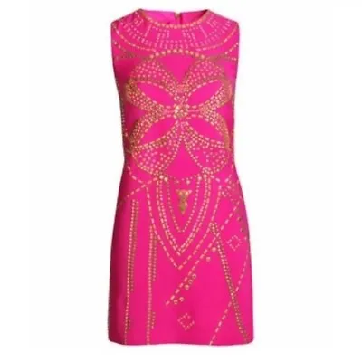 NWT Versace For H&M Pink And Gold Studded Dress SZ 8 • $209