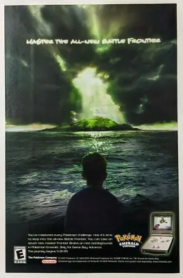 Pokemon Emerald Print Ad Game Poster Art PROMO Original GBA Boy Advance Nintendo • $19.99