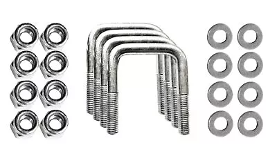 Alloy Steel Zinc Coated U-Bolts For 3x2 ROPS | 1/2” D X 3-1/16” W X 3-1/2” L • $23.99