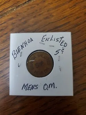 5 Cent Bienhoa Enlisted Mens OM MPC Token South Viet Nam Vintage Rare • $40