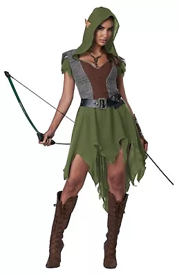 Renaissance Elven Archer Dark Elves Robin Hood Adult Costume • $70.88