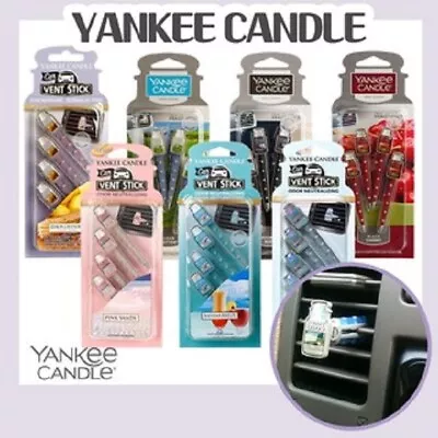 YANKEE CANDLE - CAR AIR FRESHENER - 4 VENT STICKS PACK - UK Stock • £5.49