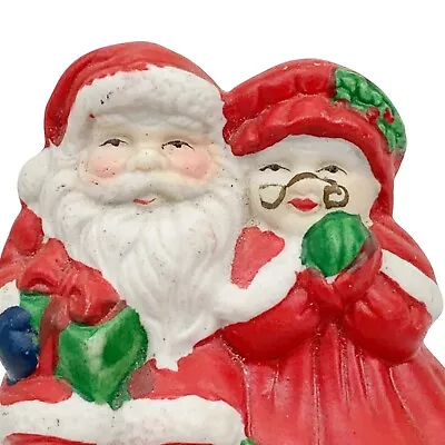 Santa And Mrs. Claus Christmas Shelf Sitters Hand Painted Ceramic • $16.99