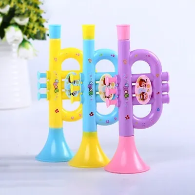 £3.13 • Buy Children Little Horn Toy Cartoon Plastic Playing Medium Musical Instrument Toys