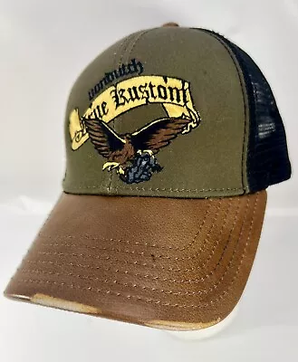 Authentic Vintage Von Dutch True Kustom Truckers Cap Hat Leather Brim • $24.99