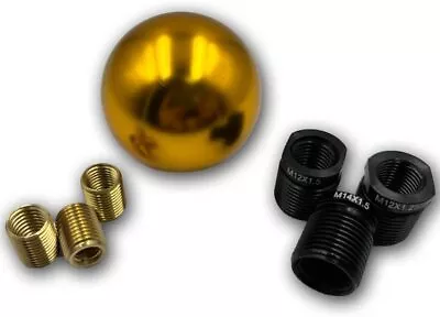 Universal Gold Aluminum MT/AT Shift Knob Gear Stick For JDM With 6 Inserts • $13.39