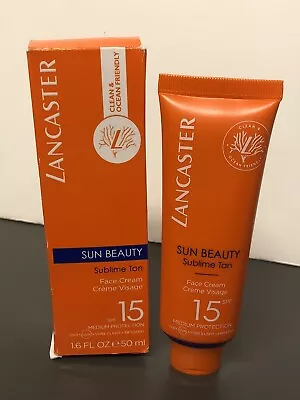 Lancaster Sun FACE CREAM Beauty Sublime Tan Water Resistant SPF 15 50ml. NEW! • £17.99