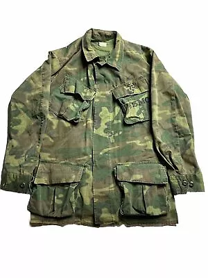 Vietnam War Original 1969 ERDL Lowland Jungle Fatigue Shirt Size Small Reg USMC • $71.99