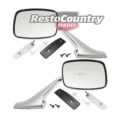 $189.80 • Buy Holden Door Mirror + Stalk + Fitting Kit Pair HQ HJ HX HZ WB Torana LH LX UC 