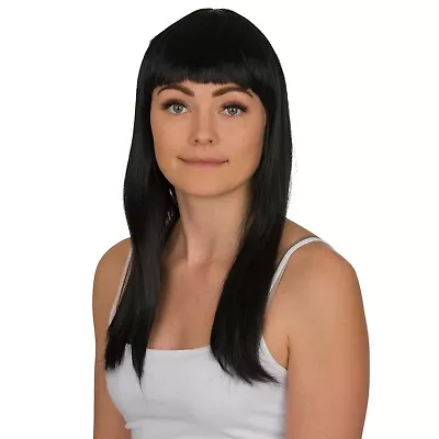 Womens Ladies Long 19  Straight Wig Fancy Dress Cosplay Wigs Pop Party Costume • £6.49