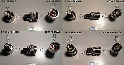 1 X F Type TV Male / Female To N Male / Female COAX RF Connector Adapter USA • $4.74