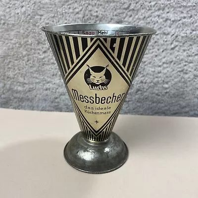 1950s Luchs Messbecher Tin Measuring Beaker Cup Germany • $13.99