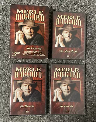 Merle Haggard Live In Concert & Documentary 3 Disc DVD BOX SET *PARTIAL SEALED!* • $35.50